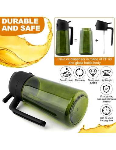 Botella dispensadora de aceite Ranjaner 470ml negra