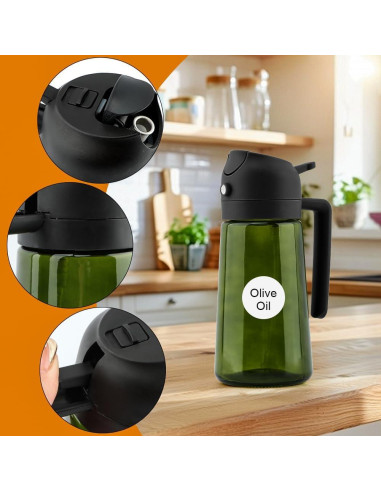 Botella dispensadora de aceite Ranjaner 470ml negra