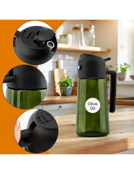 Botella dispensadora de aceite Ranjaner 470ml negra
