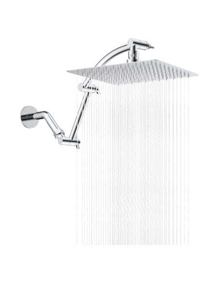 Cabezal de Ducha de Lluvia Hibbent 25,4 cm Cromo Alta Presión