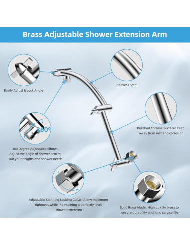 Cabezal de Ducha de Lluvia Hibbent 25,4 cm Cromo Alta Presión