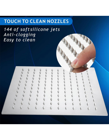 Cabezal de Ducha Voolan Cuadrado 30,48 cm Acero Inoxidable