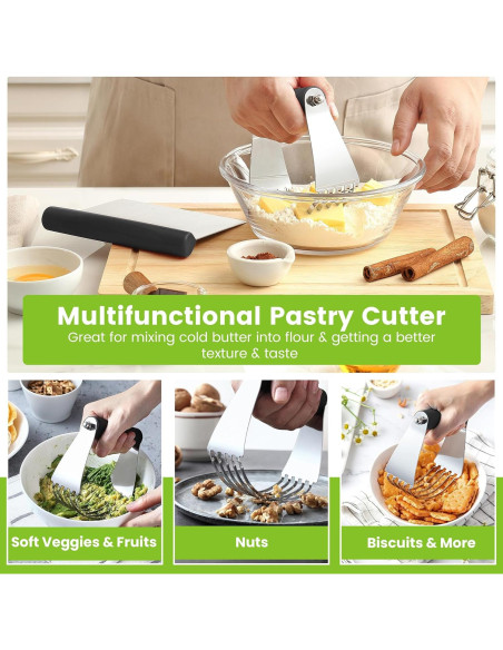 Mezclador de Masa y Raspador Spring Chef Acero Inoxidable