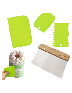 4 Raspadores de Banco MocareHealth para Hornear Verde