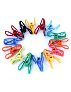 Clips de Bolsa Riveda 30 Piezas Multicolor 5,08 cm PVC