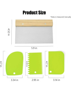 4 Raspadores de Banco MocareHealth para Hornear Verde 2