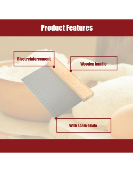 4 Raspadores de Banco MocareHealth para Hornear Verde