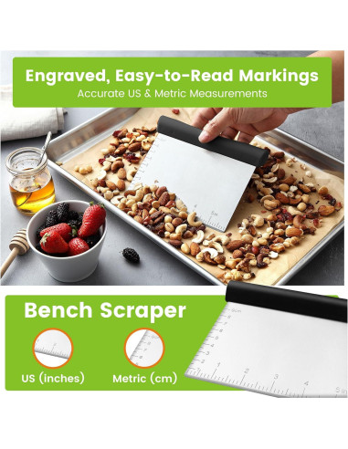 Mezclador de Masa y Raspador Spring Chef Acero Inoxidable