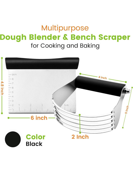 Mezclador de Masa y Raspador Spring Chef Acero Inoxidable