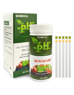 Kit de Prueba de pH del Suelo DOMICA 100 Tiras 3-9