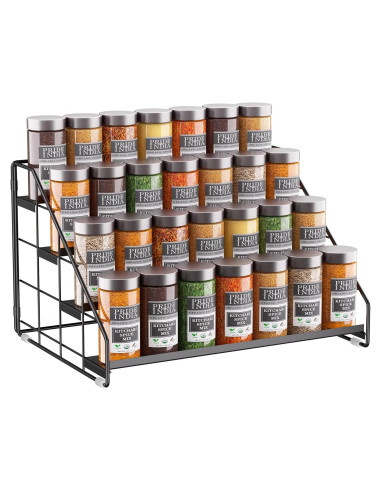 Organizador de Especias GIGIFTREE 4 Niveles Ajustable Negro