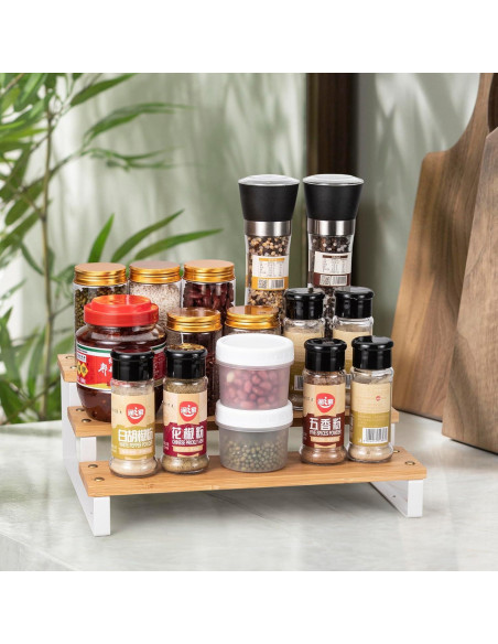 Organizador de Especias de 3 Niveles ASTOTSELL - Bambú