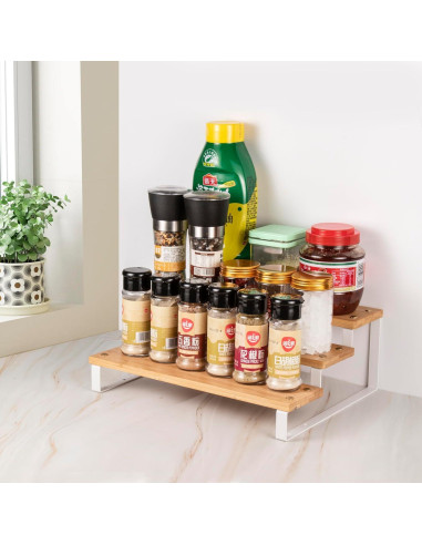Organizador de Especias de 3 Niveles ASTOTSELL - Bambú