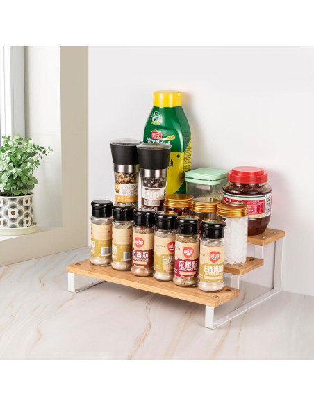 Organizador de Especias de 3 Niveles ASTOTSELL - Bambú