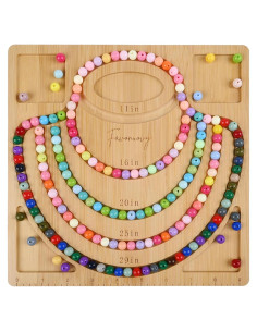 Tabla para hacer collares Favonuovy de madera 25x25 cm