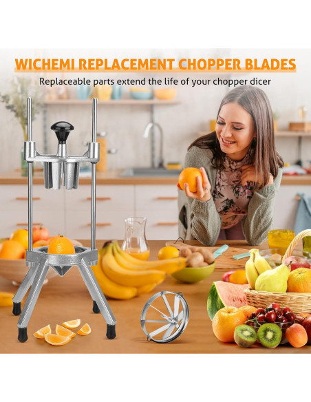 Cuchilla de 8 Secciones WICHEMI de Acero Inoxidable para Frutas y Verduras
