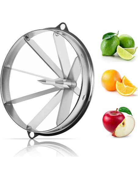 Cuchilla de 8 Secciones WICHEMI de Acero Inoxidable para Frutas y Verduras