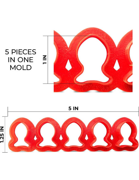 Cortador de Galletas de Pescado VIKROM Rojo Multi x5