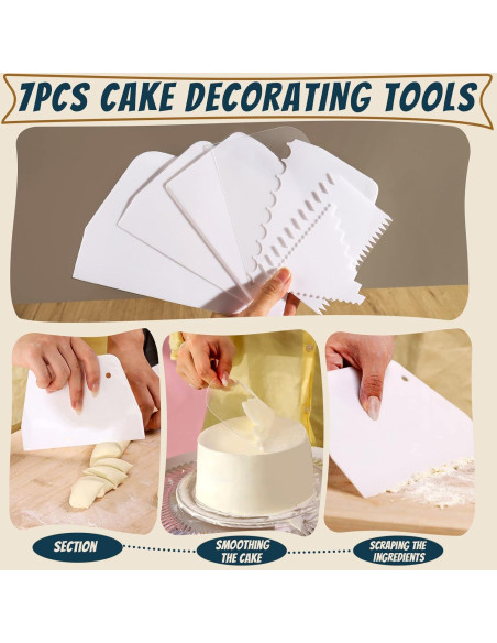Raspador de Pasteles Teenitor 7 Piezas Plástico Blanco