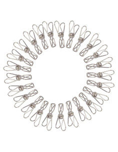 Clip de Patatas YIKANGHENG 40 Pcs Acero Inoxidable 4.32 cm