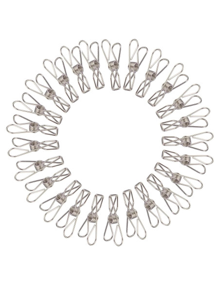 Clip de Patatas YIKANGHENG 40 Pcs Acero Inoxidable 4.32 cm