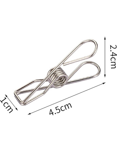 Clip de Patatas YIKANGHENG 40 Pcs Acero Inoxidable 4.32 cm