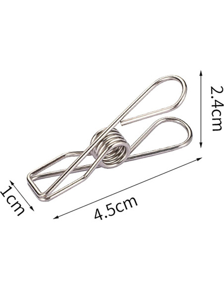 Clip de Patatas YIKANGHENG 40 Pcs Acero Inoxidable 4.32 cm