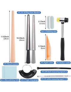 Juego de Mandriles para Anillos 11 Piezas QKDS - Medición Precisa 2