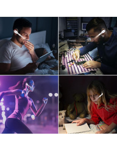 Luz de Lectura USB HONGUT Recargable 3 Niveles Brillo 2