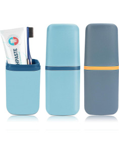 Estuche de Cepillo de Dientes Molain 2 Piezas Verde y Azul 2