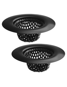 Paquete de 2 Filtros de Drenaje Hilltop Acero Inoxidable Negro