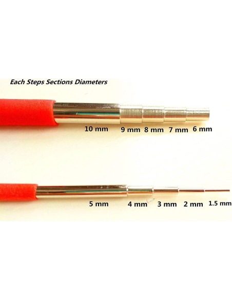 Conjunto de Mandriles Redondos de Acero OrangeTag 2 Pcs