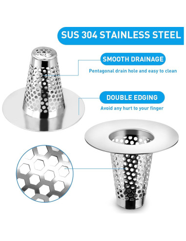 Filtros de Drenaje Mestream Acero Inoxidable 2 Piezas 30-40mm