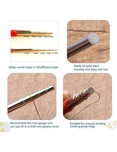 Conjunto de Mandriles Redondos de Acero OrangeTag 2 Pcs