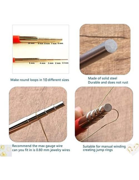 Conjunto de Mandriles Redondos de Acero OrangeTag 2 Pcs