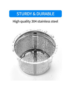 Colador de Drenaje de Fregadero Xonusin Acero Inoxidable 2 Pcs 2