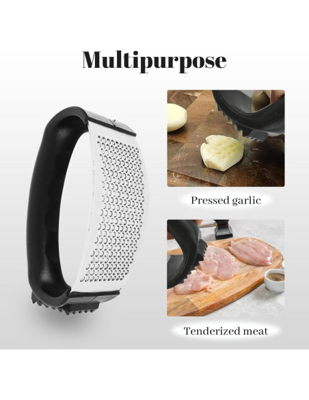 Prensa de Ajo YONHTUTU Acero Inoxidable con Pelador
