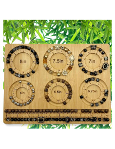 Tablero de cuentas NOAVAOL de bambú para joyería DIY 26x19cm