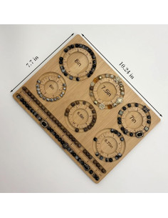 Tablero de cuentas NOAVAOL de bambú para joyería DIY 26x19cm 2