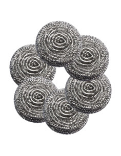 6 Estropajos de Acero Inoxidable Docduet para Platos