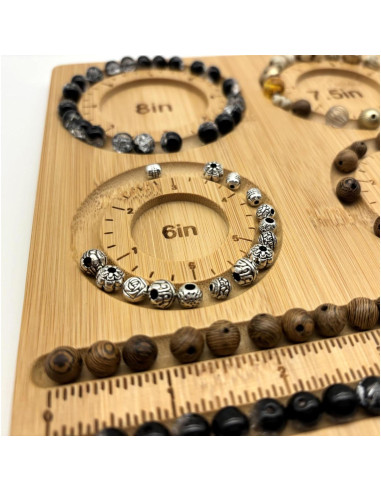 Tablero de cuentas NOAVAOL de bambú para joyería DIY 26x19cm