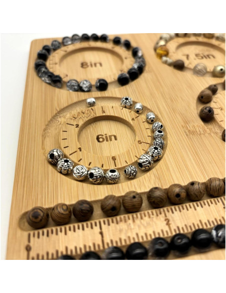 Tablero de cuentas NOAVAOL de bambú para joyería DIY 26x19cm