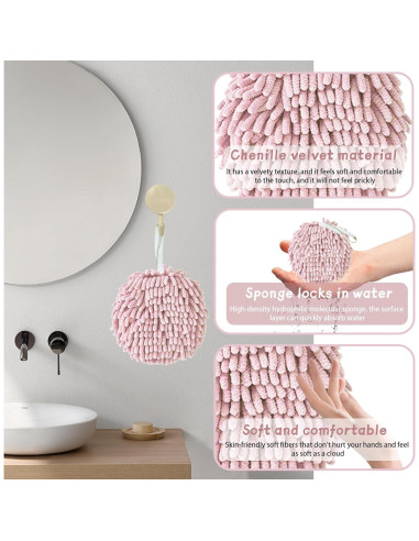 Toallas de Mano Rose Manor Chenille 2 Piezas Absorbentes