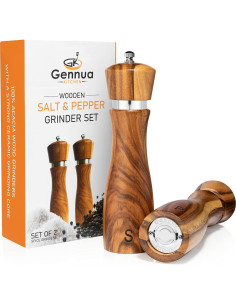 Juego de Molinillos de Sal y Pimienta Gennua Kitchen 20 cm 2