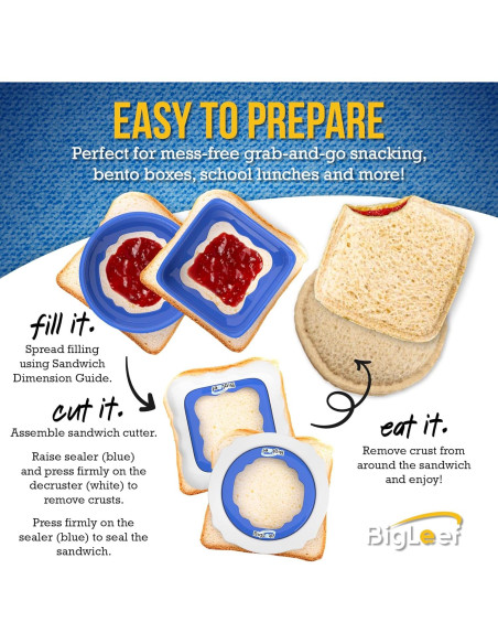 Cortador de Sándwich BigLeef Redondo y Cuadrado Apto Lavavajillas Cortador de Sándwich BigLeef Redondo y Cuadrado Apto Lavavajillas