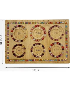 Tablero de Cuentas Petoysoso de Bambú 29.97x19.81cm DIY 2
