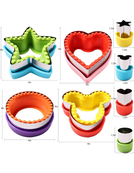 Cortadores de Sándwiches y Galletas GELIFATLE 8 Piezas