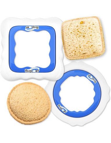 Cortador de Sándwich BigLeef Redondo y Cuadrado Apto Lavavajillas