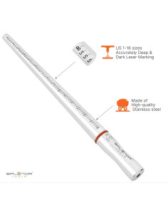 Mandril de Anillo de Acero Inoxidable 37 cm - Medidor y Formador de Joyería 2