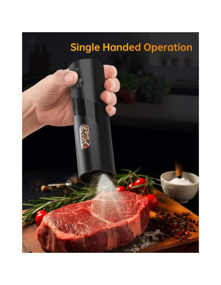 Molinillo de Pimienta Eléctrico CIRCLE JOY 110ml Negro